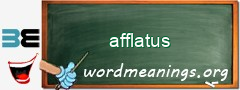 WordMeaning blackboard for afflatus